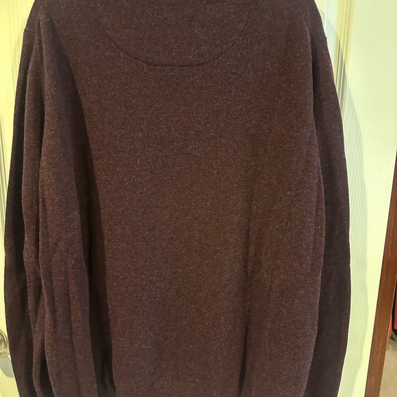 NORDSTROM Men's Shop 100% Cashmere Sweater Size XXL Burgundy - Picture 3 of 3